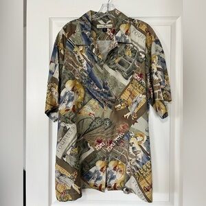 Tommy Bahama Silk Short Sleeve Button Down Shirt